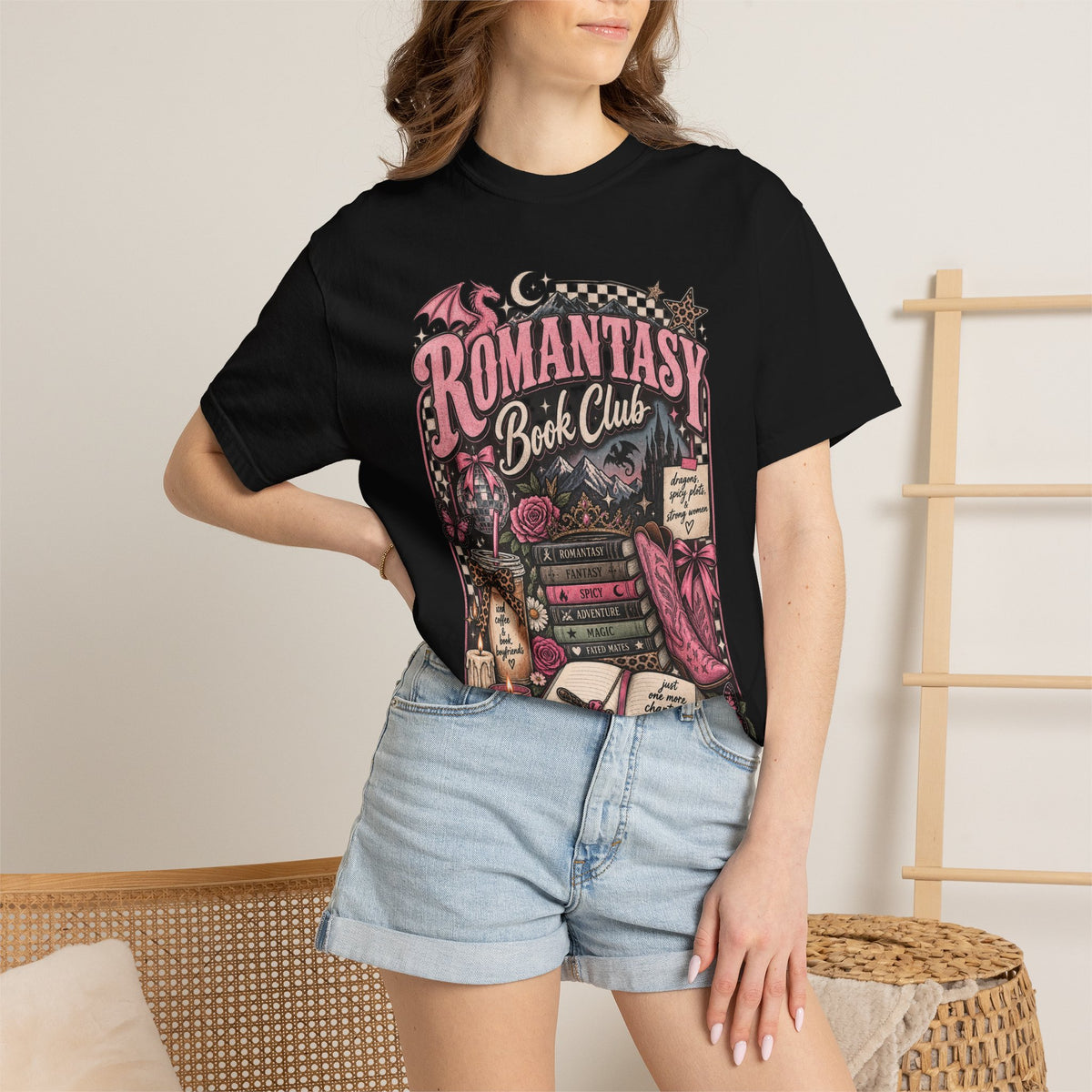 Romantasy Book Club T-Shirt — Cozy Gothic Romance Reader Tee