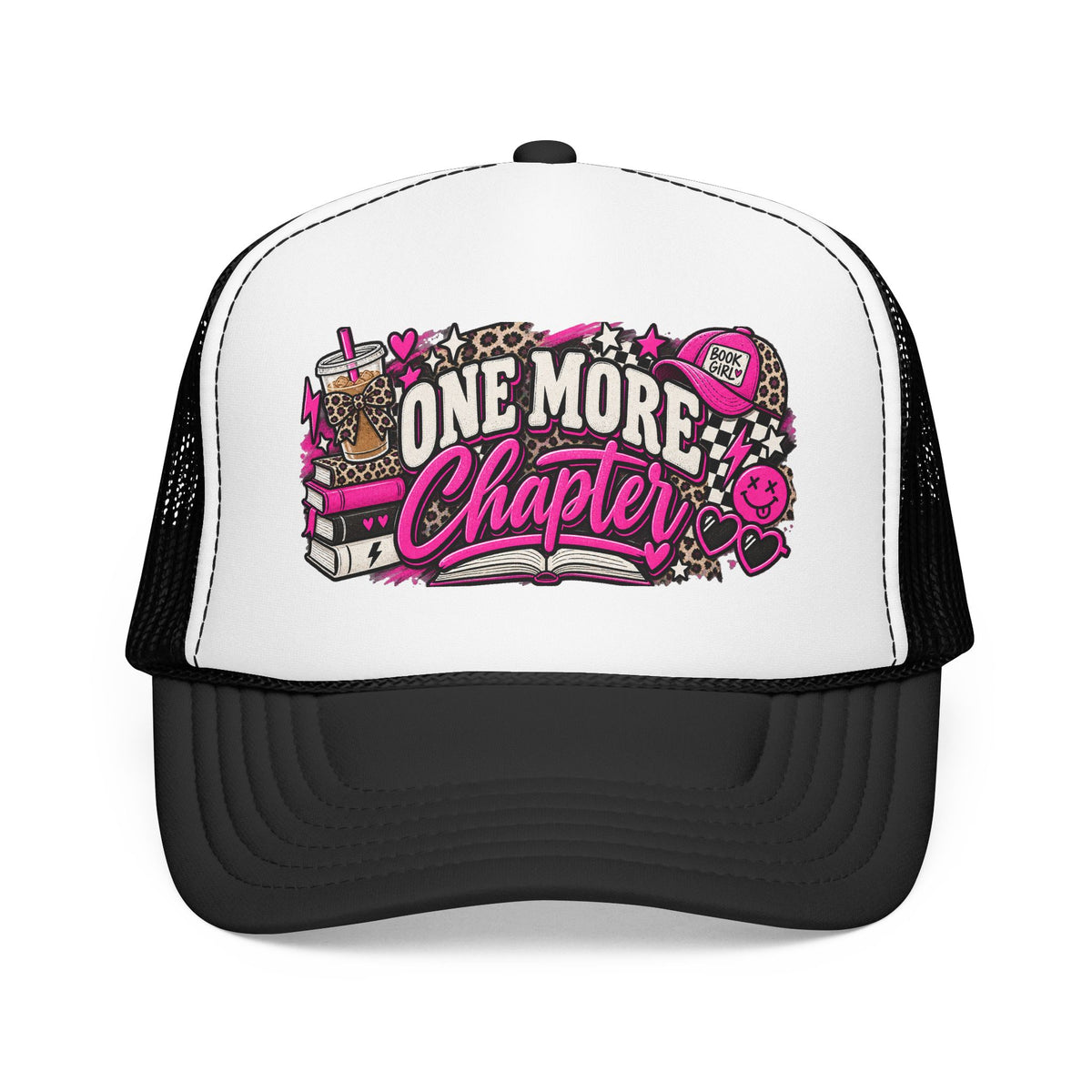 One More Chapter Trucker Hat — Book Lover Foam Cap