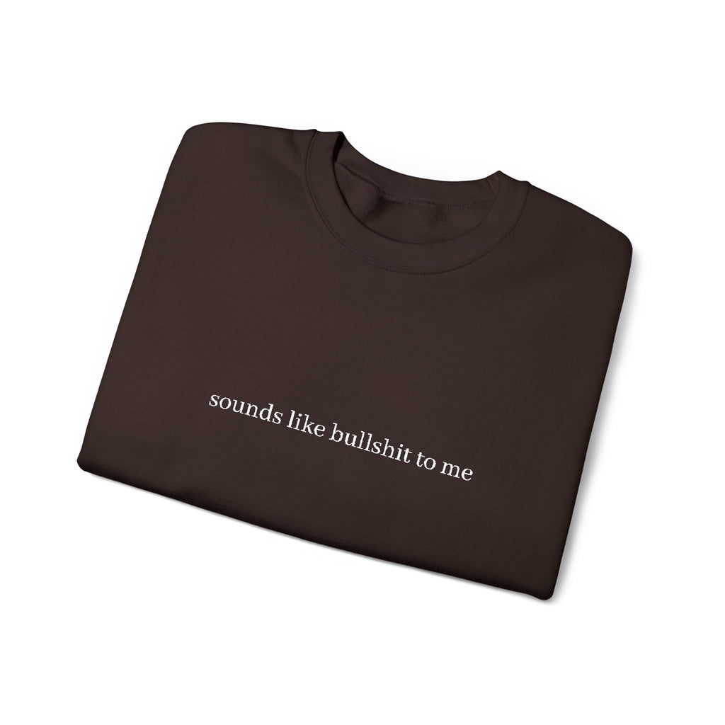 Minimal White Crewneck Sweatshirt — Subtle Center Script Design