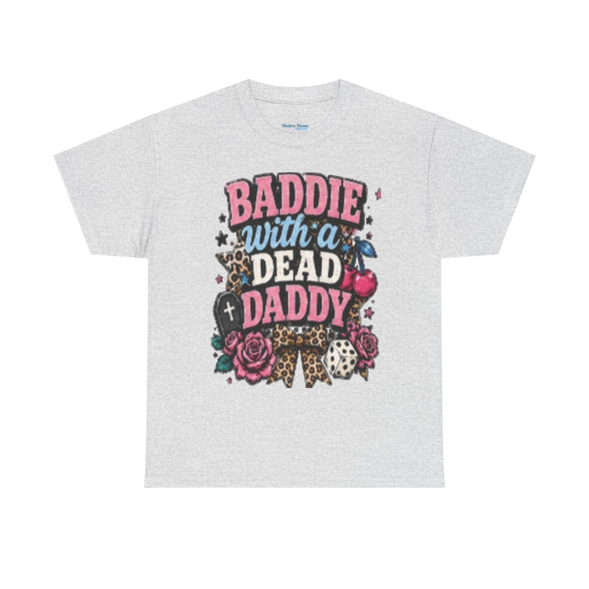 Baddie With a Dead Daddy Tee — Edgy Gothic Floral Graphic T‑Shirt