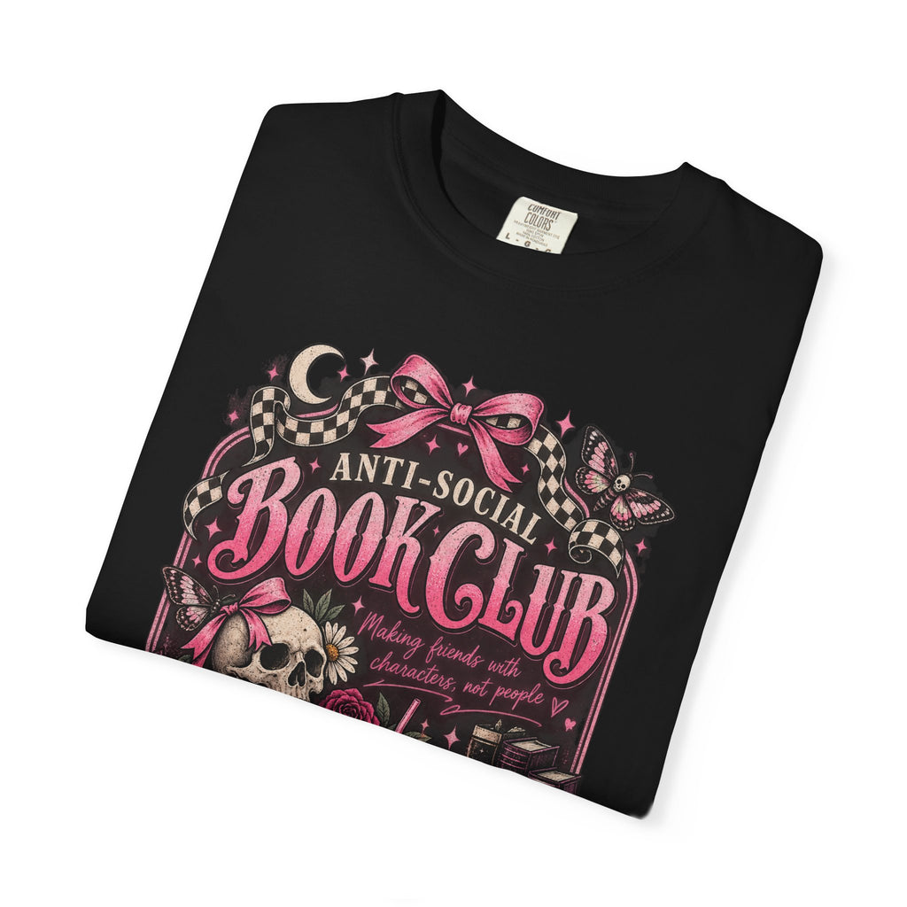 Anti-Social Book Club T-Shirt — Gothic Reading Graphic Tee
