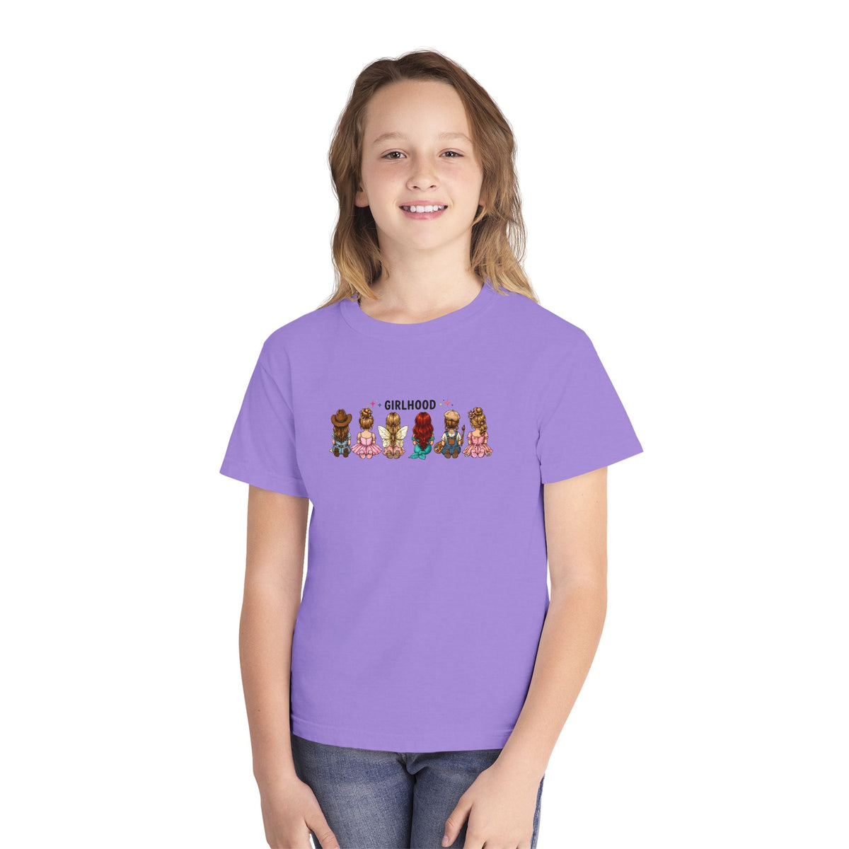 Girlhood Kids Tee — Cute Diverse Little Girls Graphic Shirt for Children