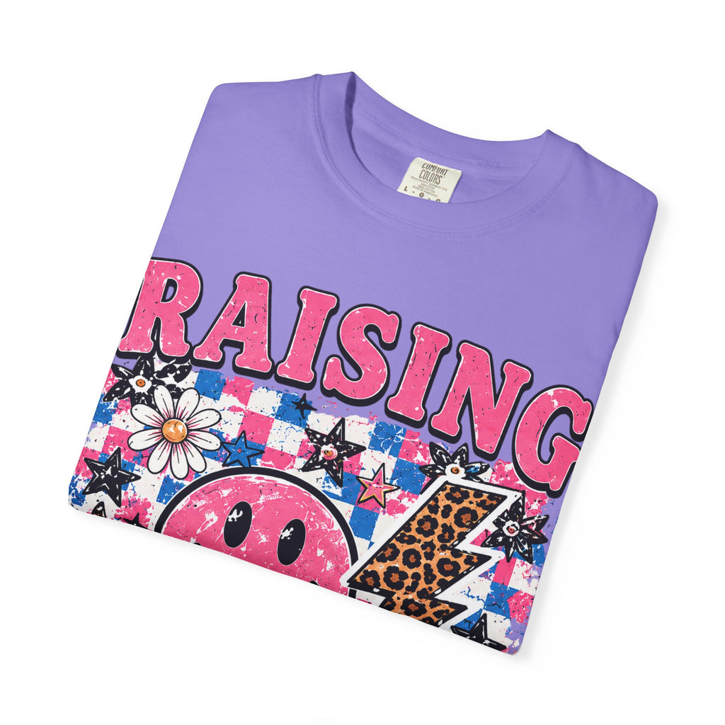Raising Legends T‑Shirt — Retro Smiley Floral Kids‑Parent Pride Tee