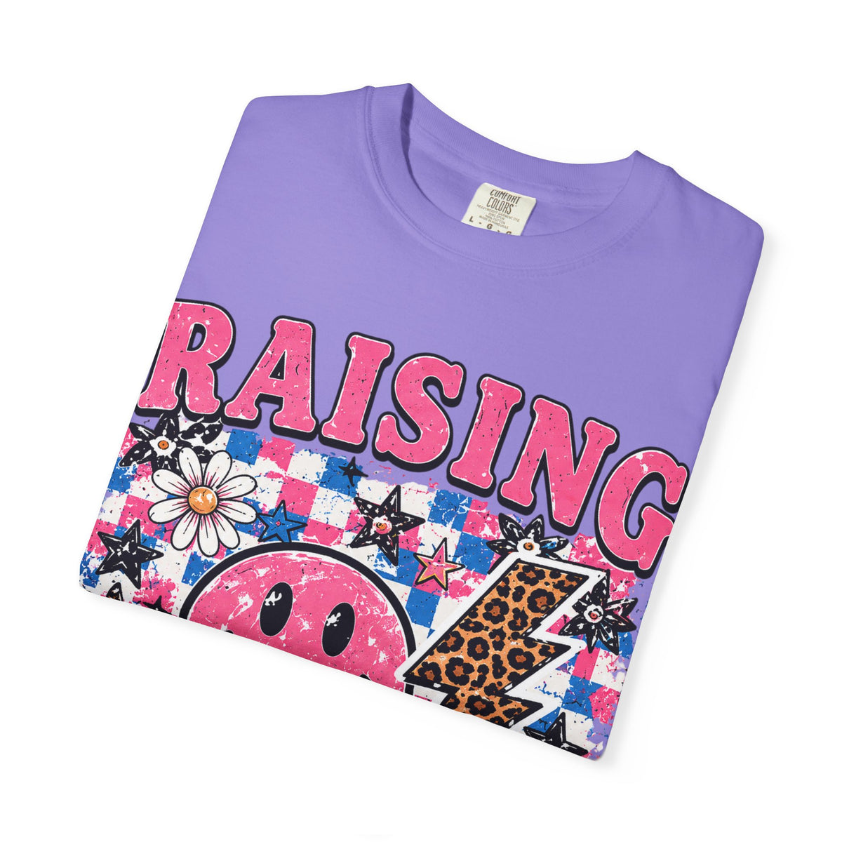 Raising Legends T‑Shirt — Retro Smiley Floral Kids‑Parent Pride Tee