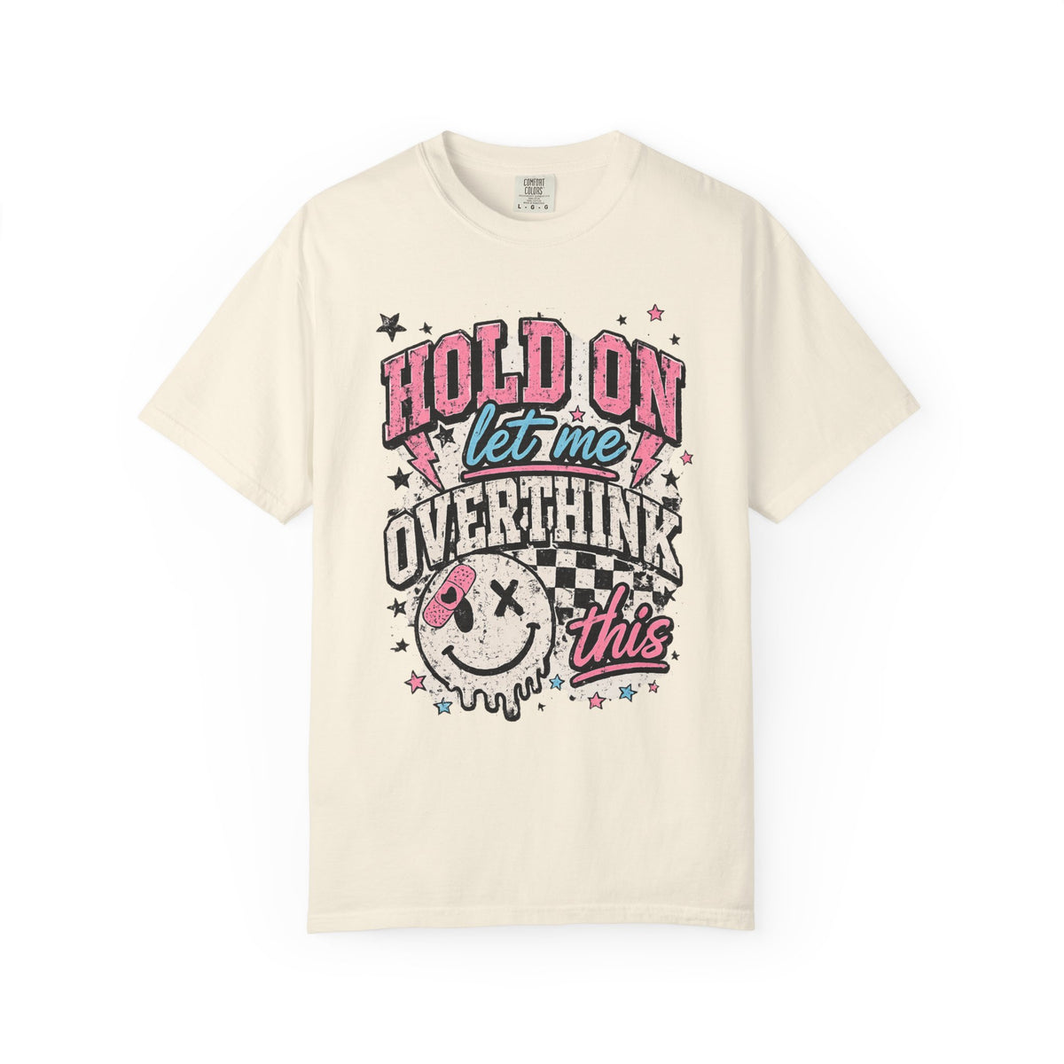 Overthinker Graphic Tee — "Hold On Let Me Overthink This" Retro Skull T‑Shirt