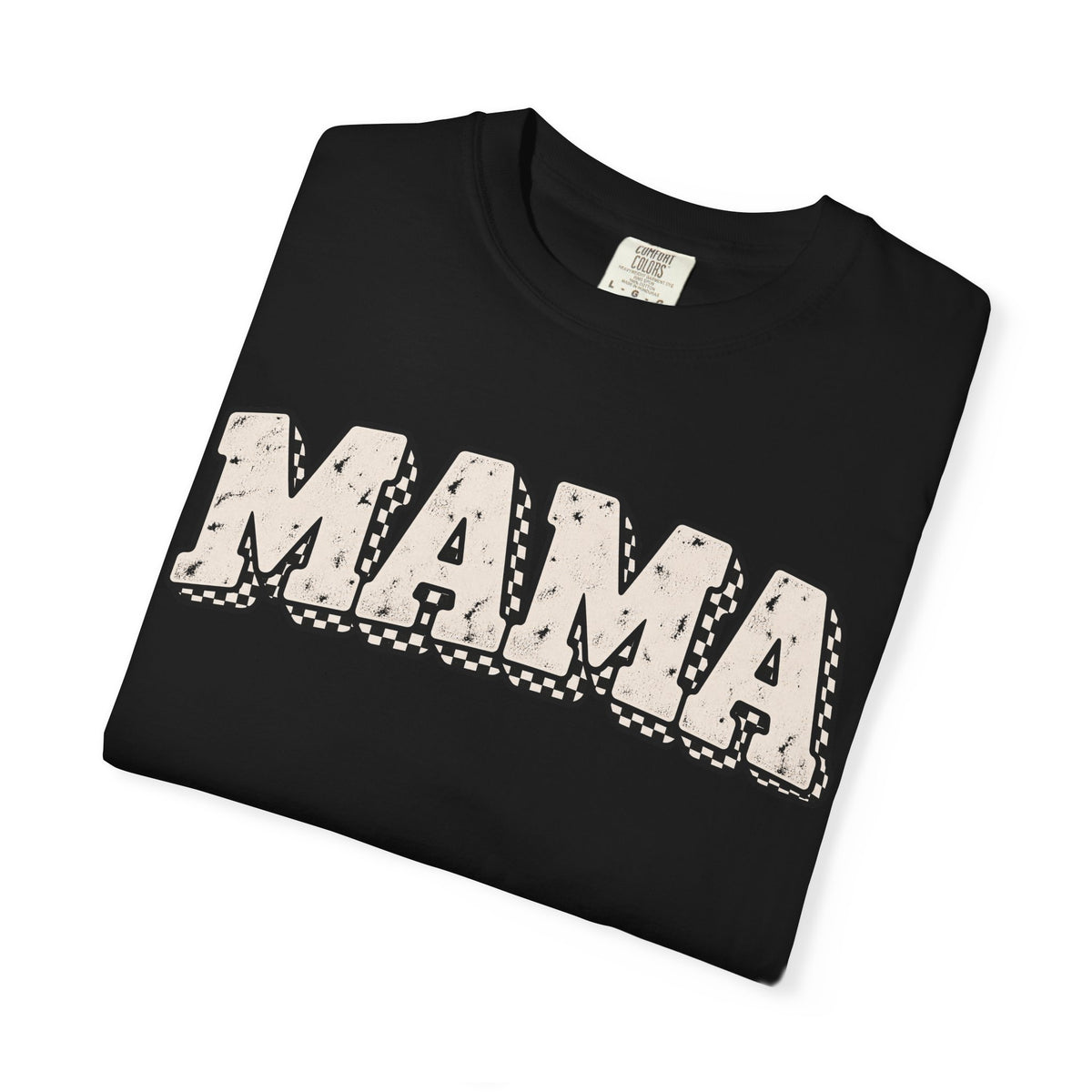 Mama Retro Graphic T-Shirt — Vintage Checkerboard Mom Tee