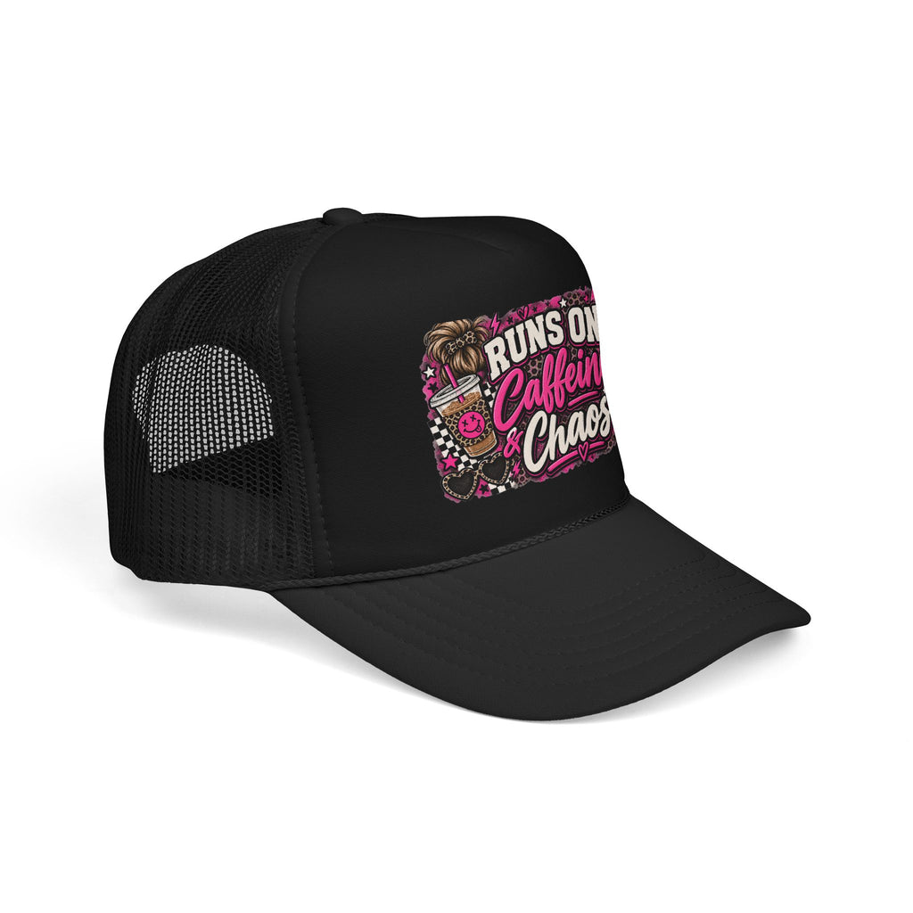 Runs On Caffeine & Chaos Trucker Hat