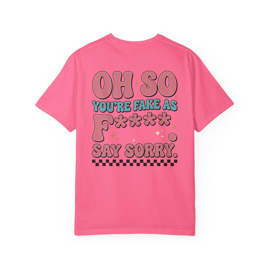 Be Kind Smiley T-Shirt — Retro 'Oh So You're Fake As F*' Graphic Tee