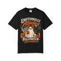 Halloween T-Shirt — "Emotionally Attached to Halloween Decorations" Ghost Pumpkin Tee