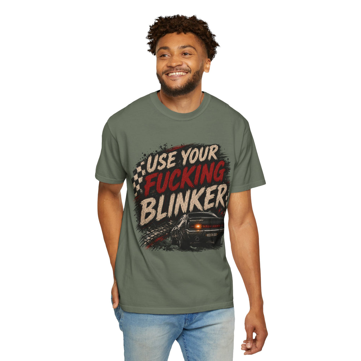 T-Shirt — "Use Your F*cking Blinker" Vintage Car Signal Tee