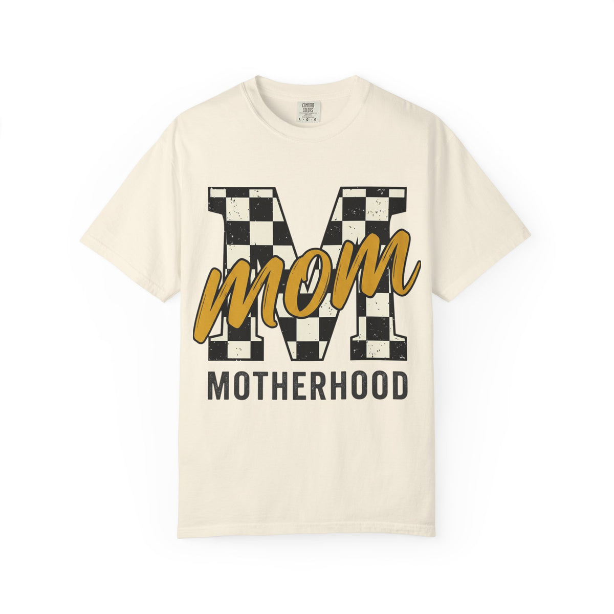 Mom Motherhood T-Shirt — Checker M Graphic Tee for Moms