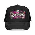 Unsupervised Graphic Trucker Hat — Pink Punk Foam Cap