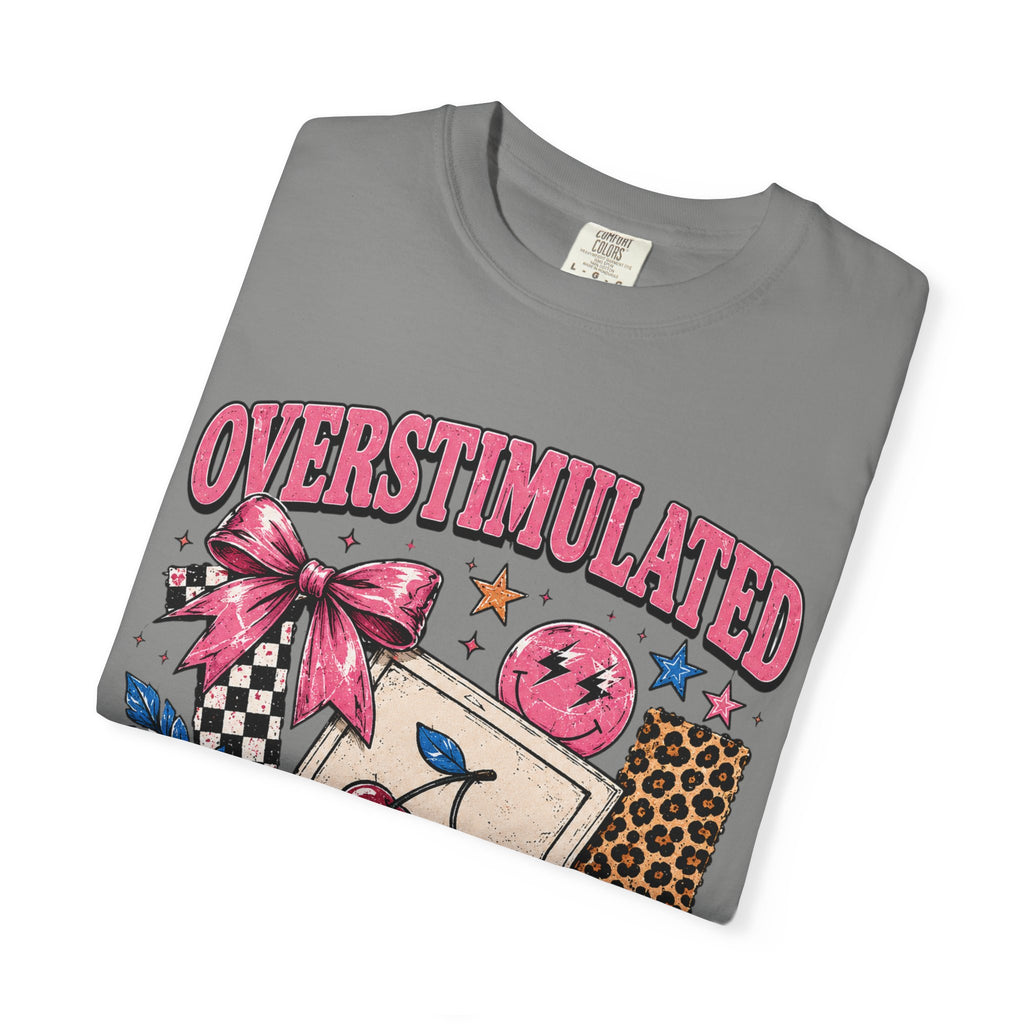 Overstimulated Moms Club T-Shirt — Retro Cherry Graphic Tee