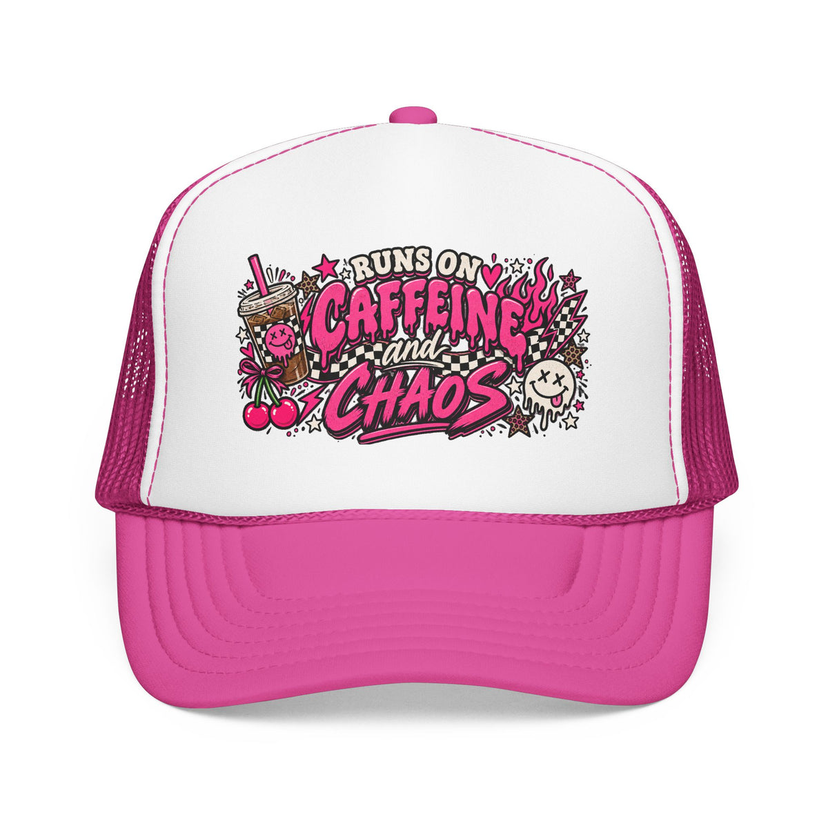 Runs on Caffeine and Chaos Trucker Hat