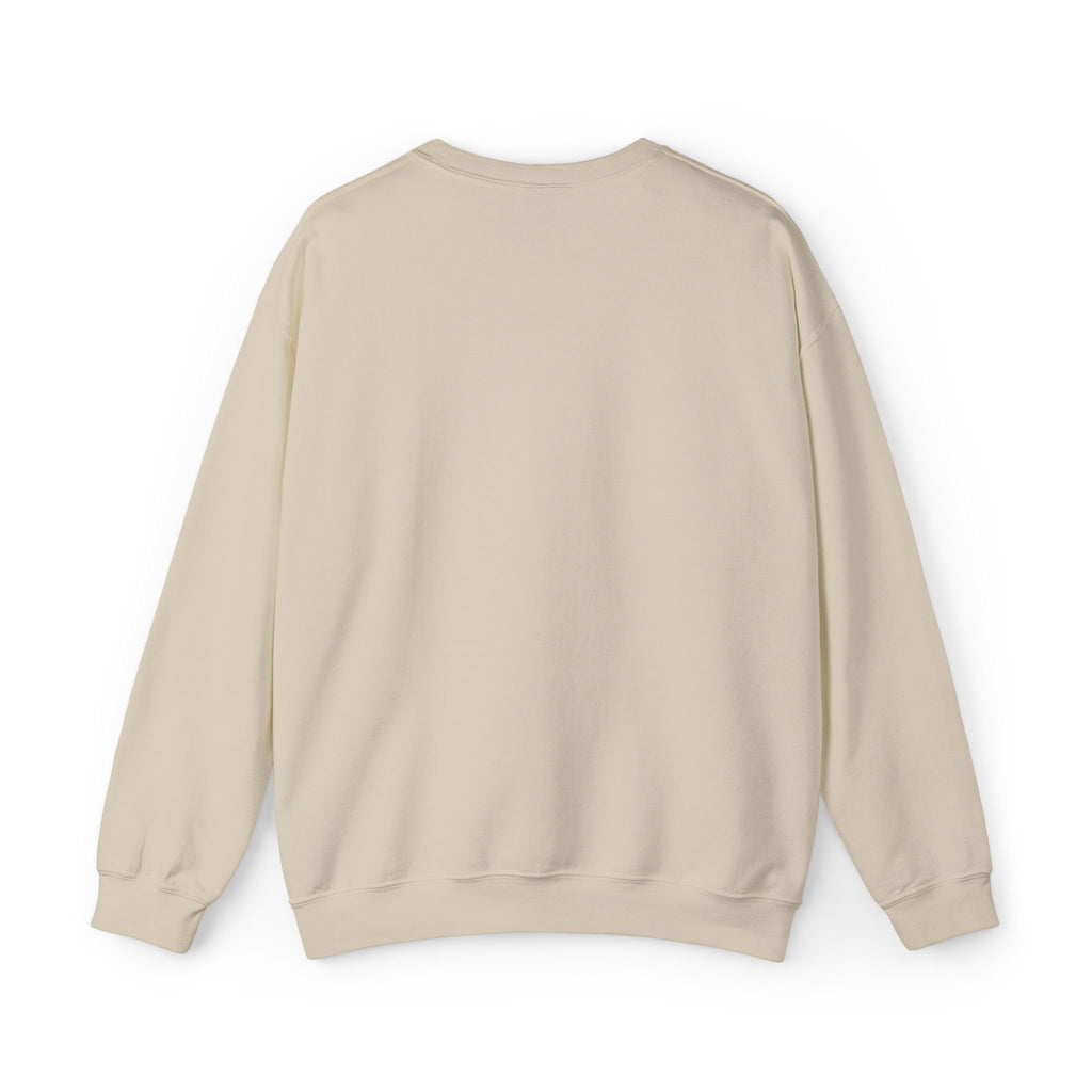 White Minimalist Crewneck Sweatshirt with Subtle Quote Print