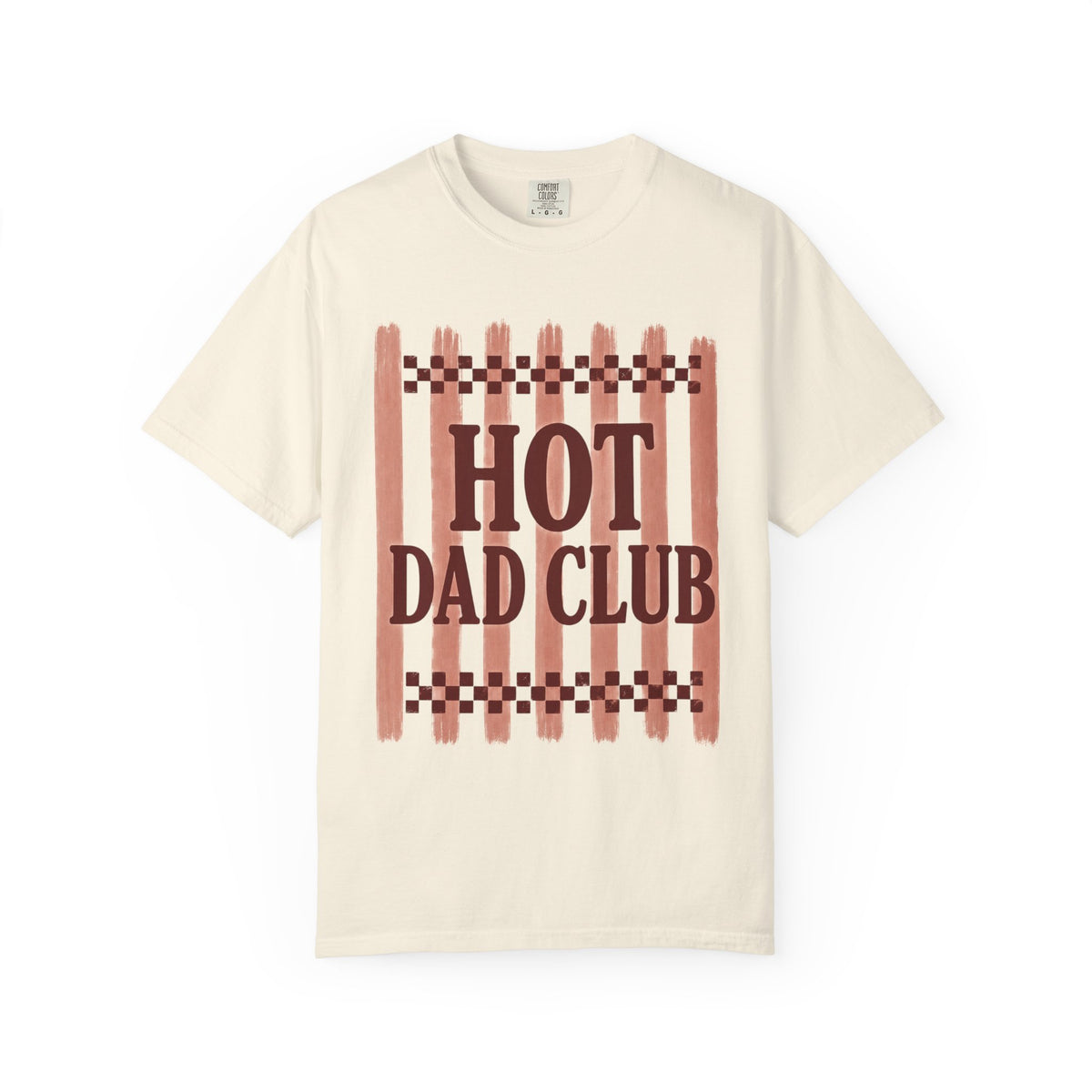 Hot Dad Club T-Shirt — Retro Check Fathers' Day Tee