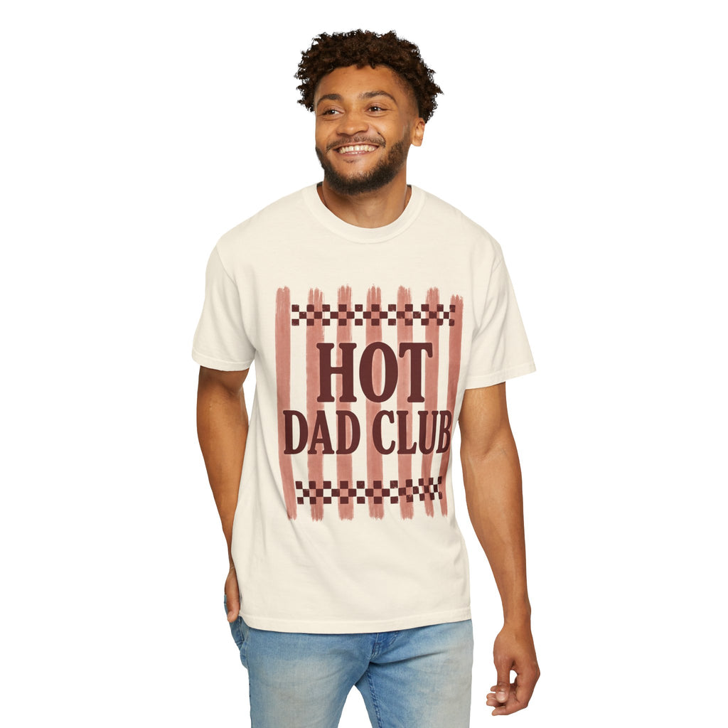 Hot Dad Club T-Shirt — Retro Check Fathers' Day Tee