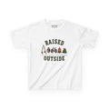Kids Tee — "Raised Outside" Outdoor Camping & Adventure Graphic
