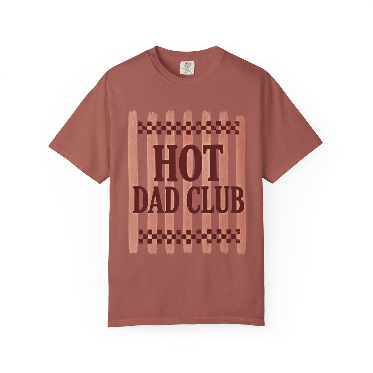 Hot Dad Club T-Shirt — Retro Check Fathers' Day Tee