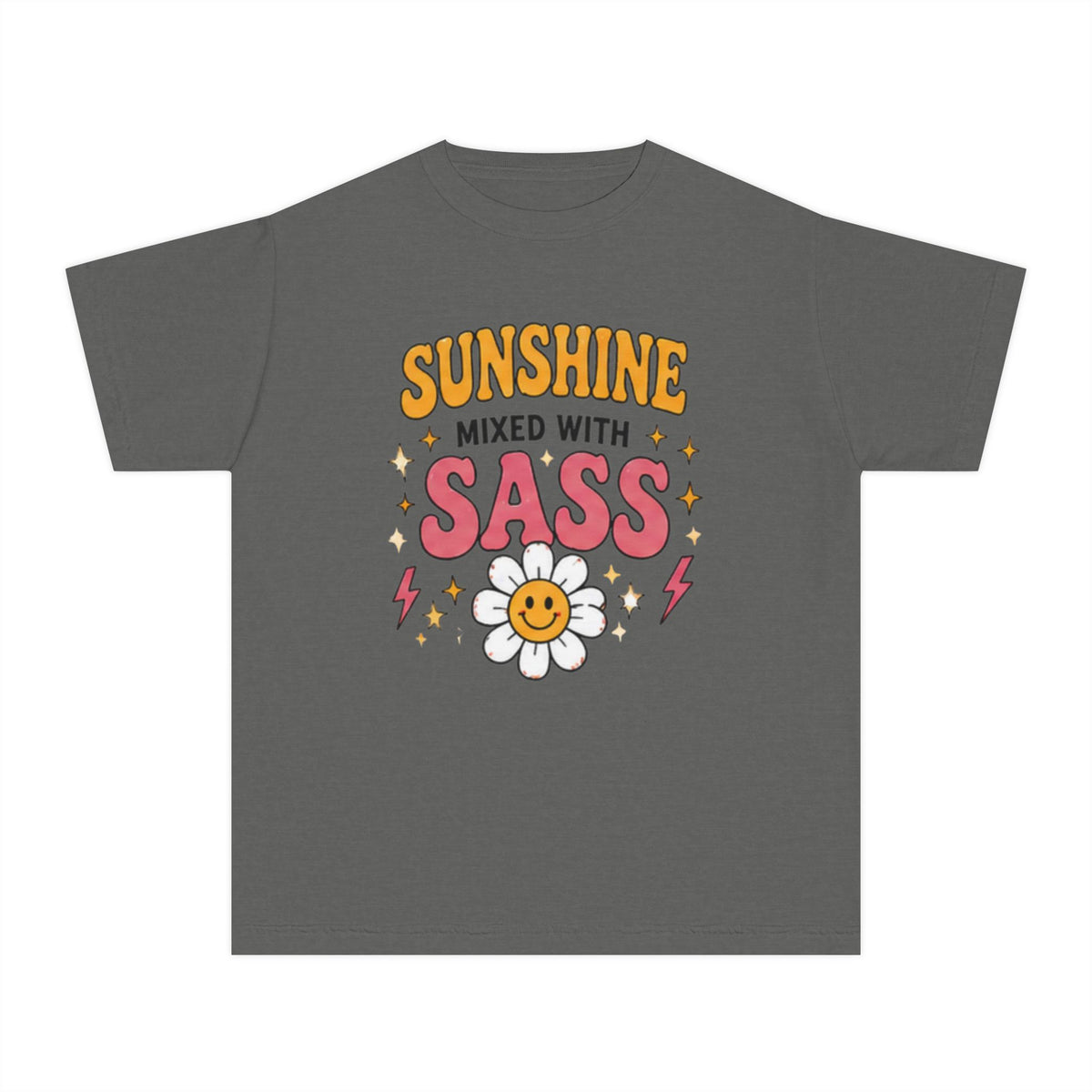 Youth Tee — "Sunshine Mixed With Sass" Daisy Graphic