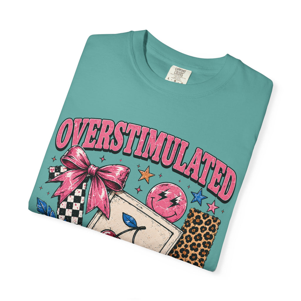 Overstimulated Moms Club T-Shirt — Retro Cherry Graphic Tee