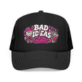 Bad Ideas Club Trucker Hat – Retro Pink Graffiti Foam Cap