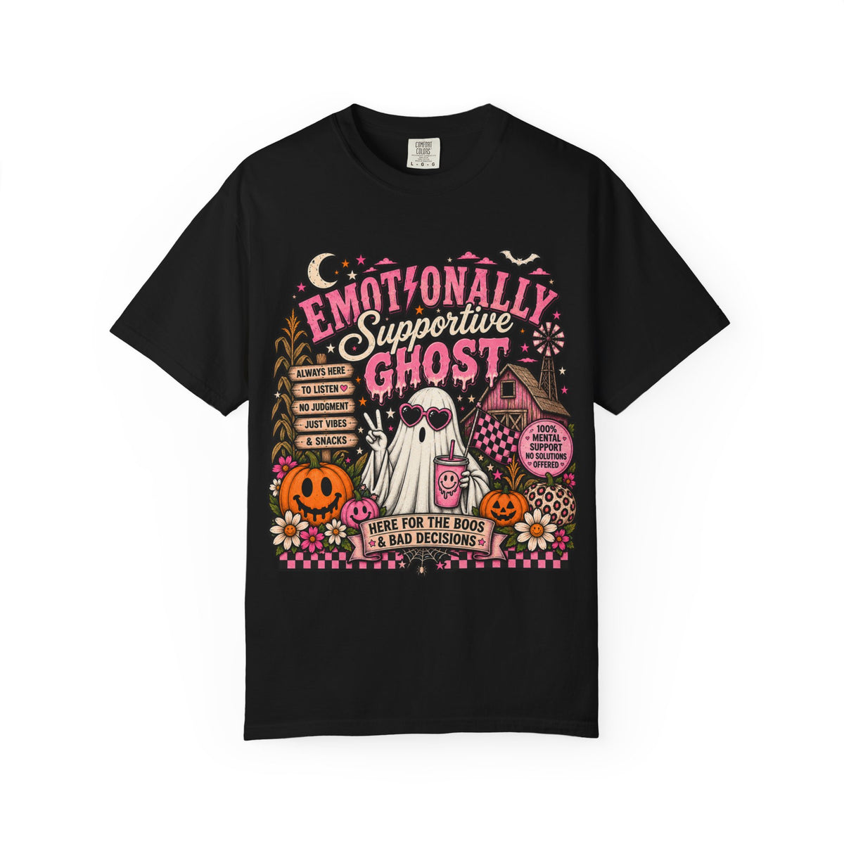 Halloween "Emotionally Supportive Ghost" T-Shirt