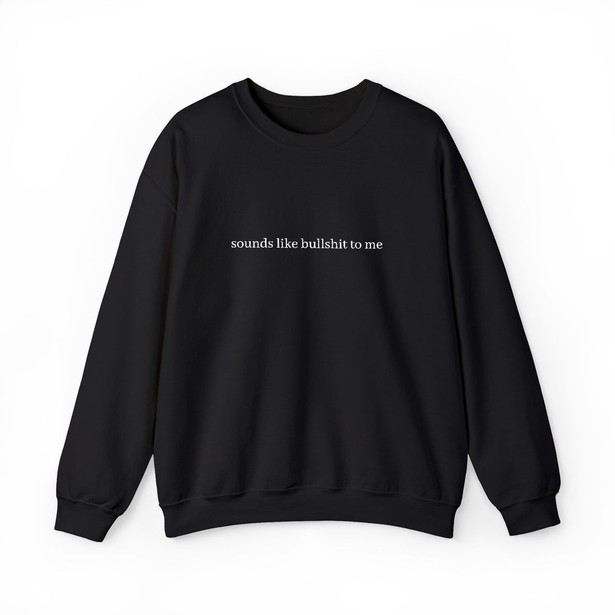 Minimal White Crewneck Sweatshirt — Subtle Center Script Design