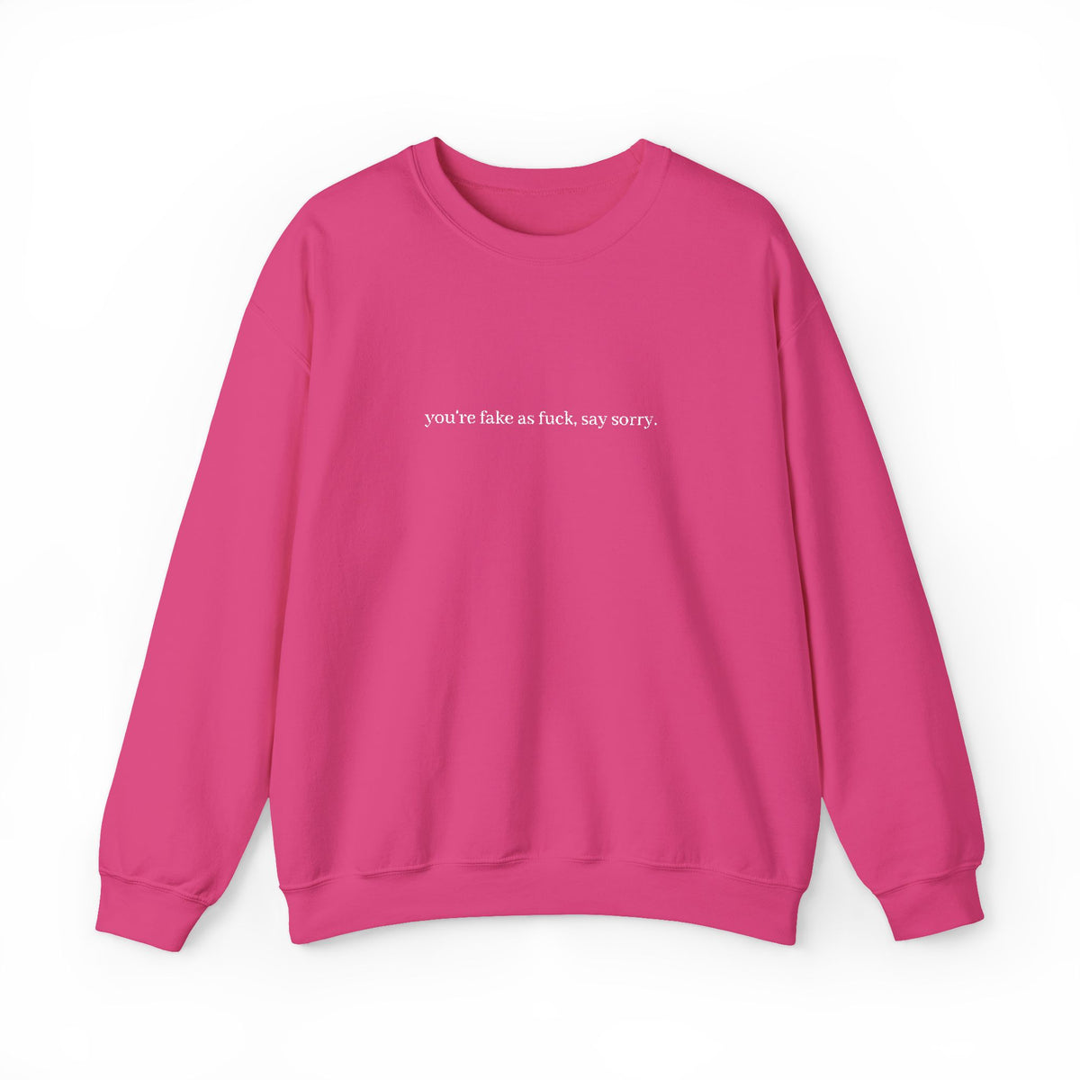 Minimalist Script Crewneck Sweatshirt — Subtle Center Text