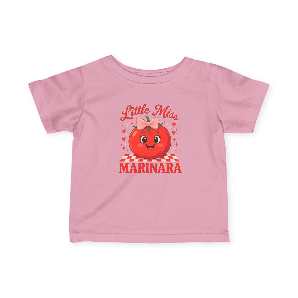 Infant Tee — "Little Miss Marinara" Cute Tomato Baby Shirt