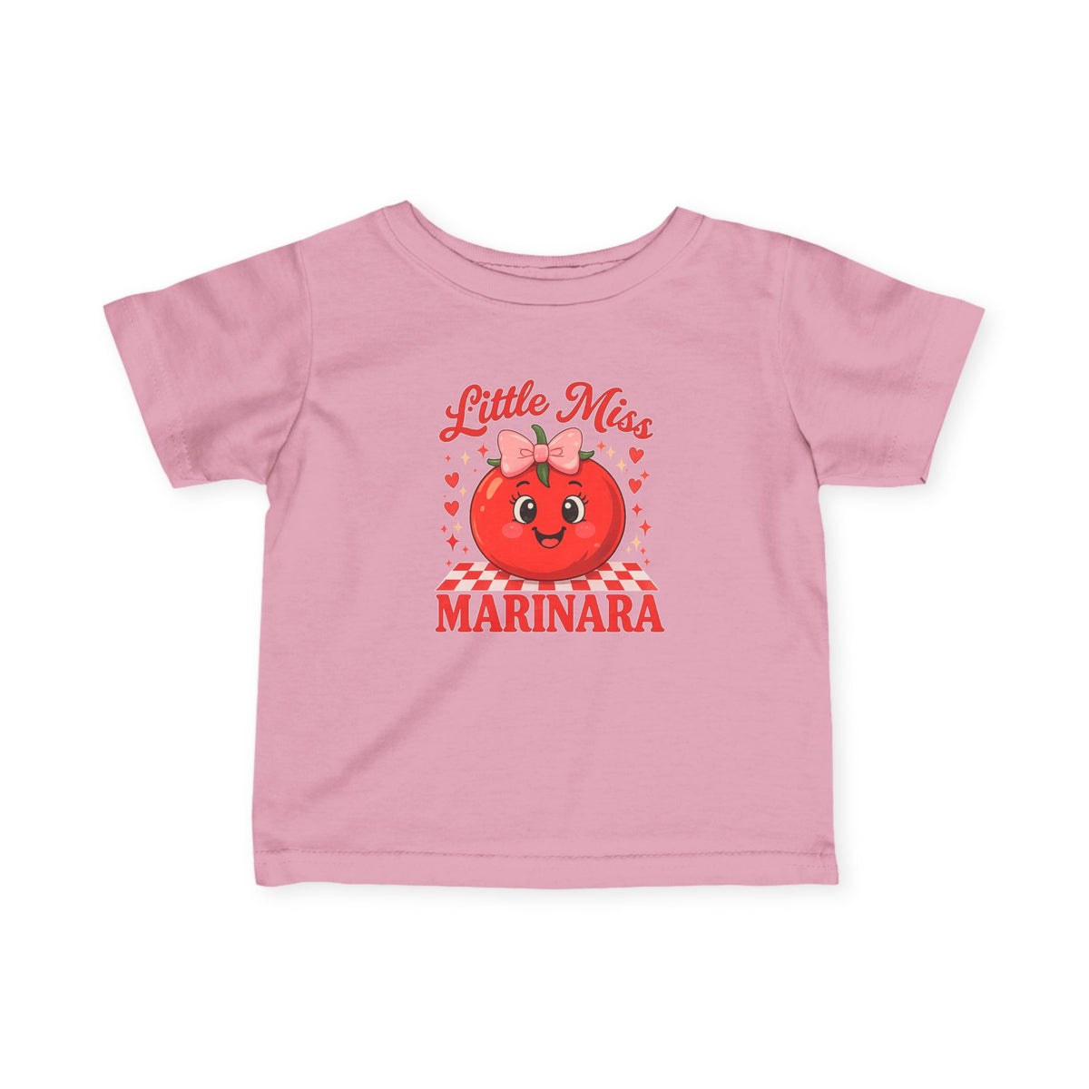 Infant Tee — "Little Miss Marinara" Cute Tomato Baby Shirt