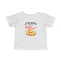 Infant Tee — "Just Here for the Garlic Bread" Cute Baby Shirt