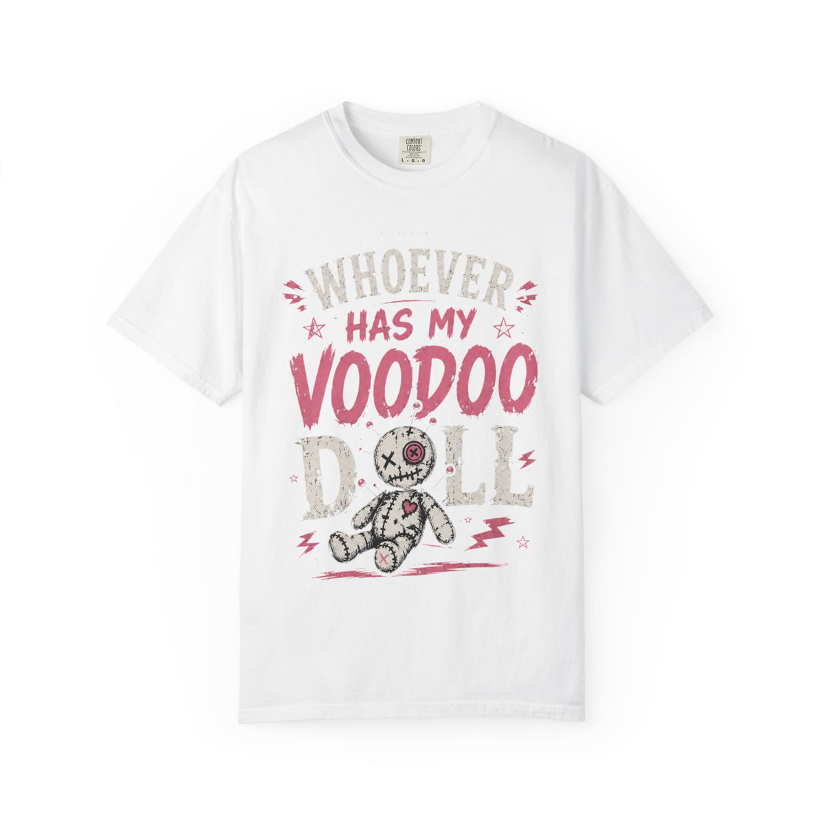 Voodoo Doll T‑Shirt — "Whoever Has My Voodoo Doll" Funny Fitness Tee (Front/Back Treadmill Design)