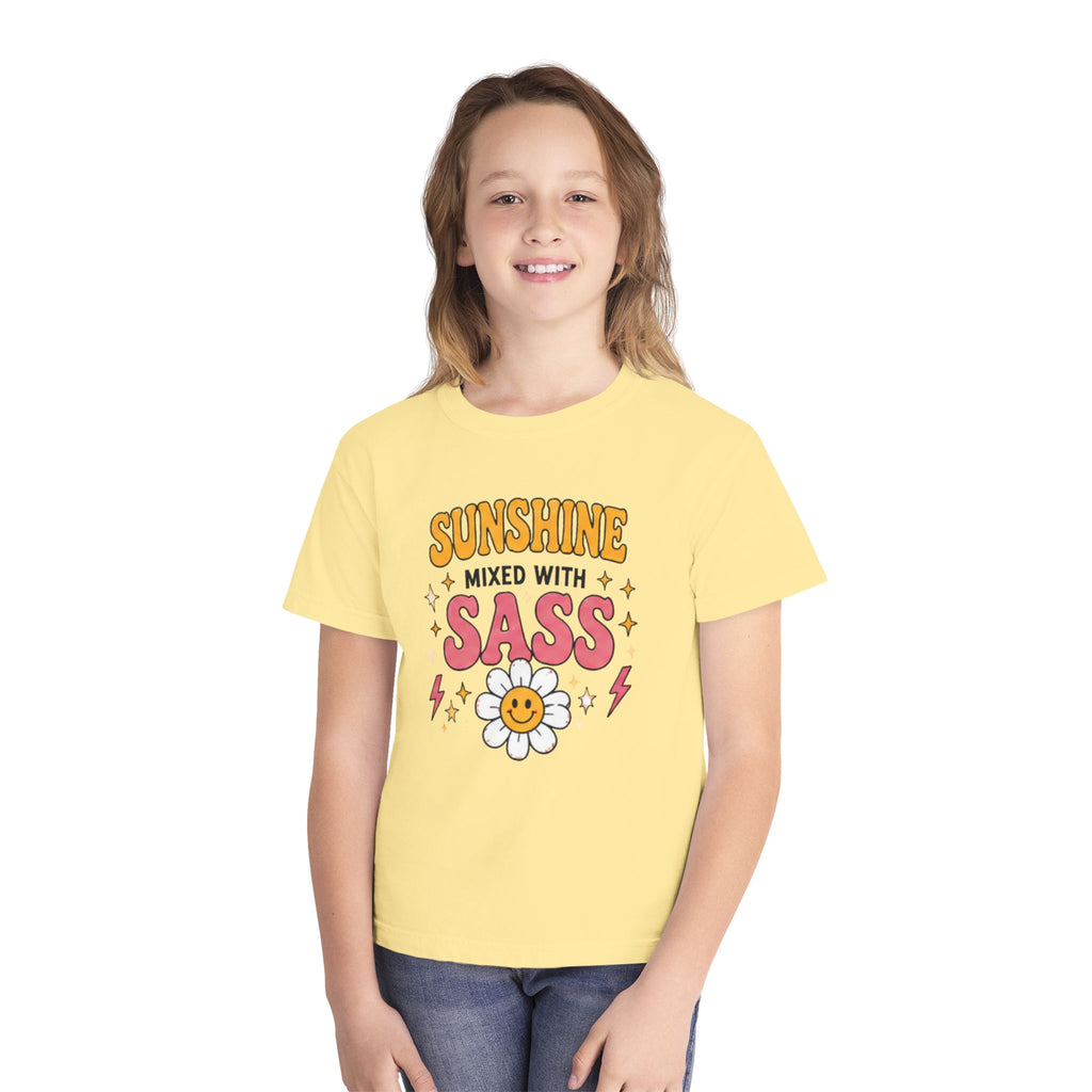 Youth Tee — "Sunshine Mixed With Sass" Daisy Graphic