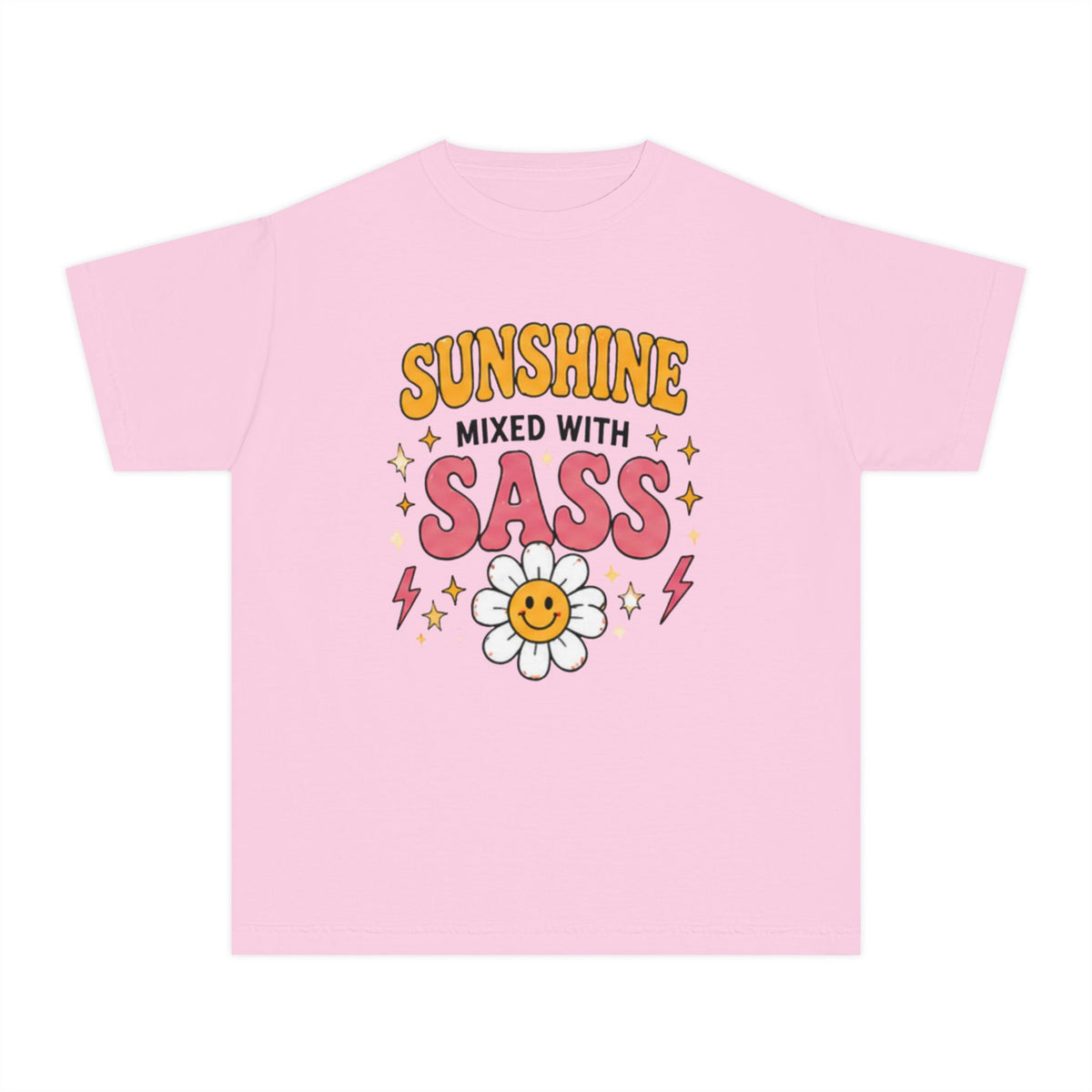 Youth Tee — "Sunshine Mixed With Sass" Daisy Graphic