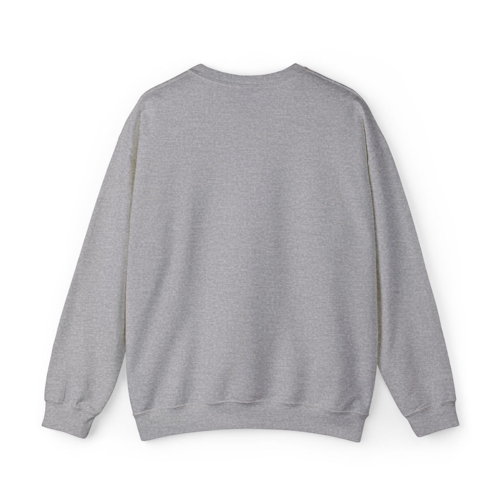 Minimalist Black Crewneck Sweatshirt with Subtle Center Text