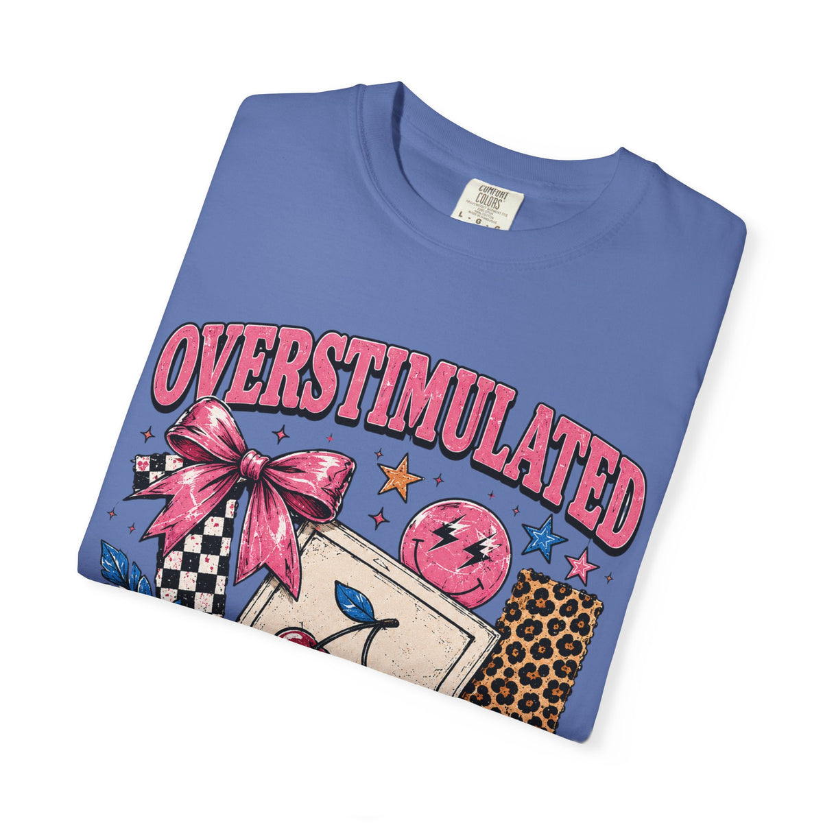 Overstimulated Moms Club T-Shirt — Retro Cherry Graphic Tee