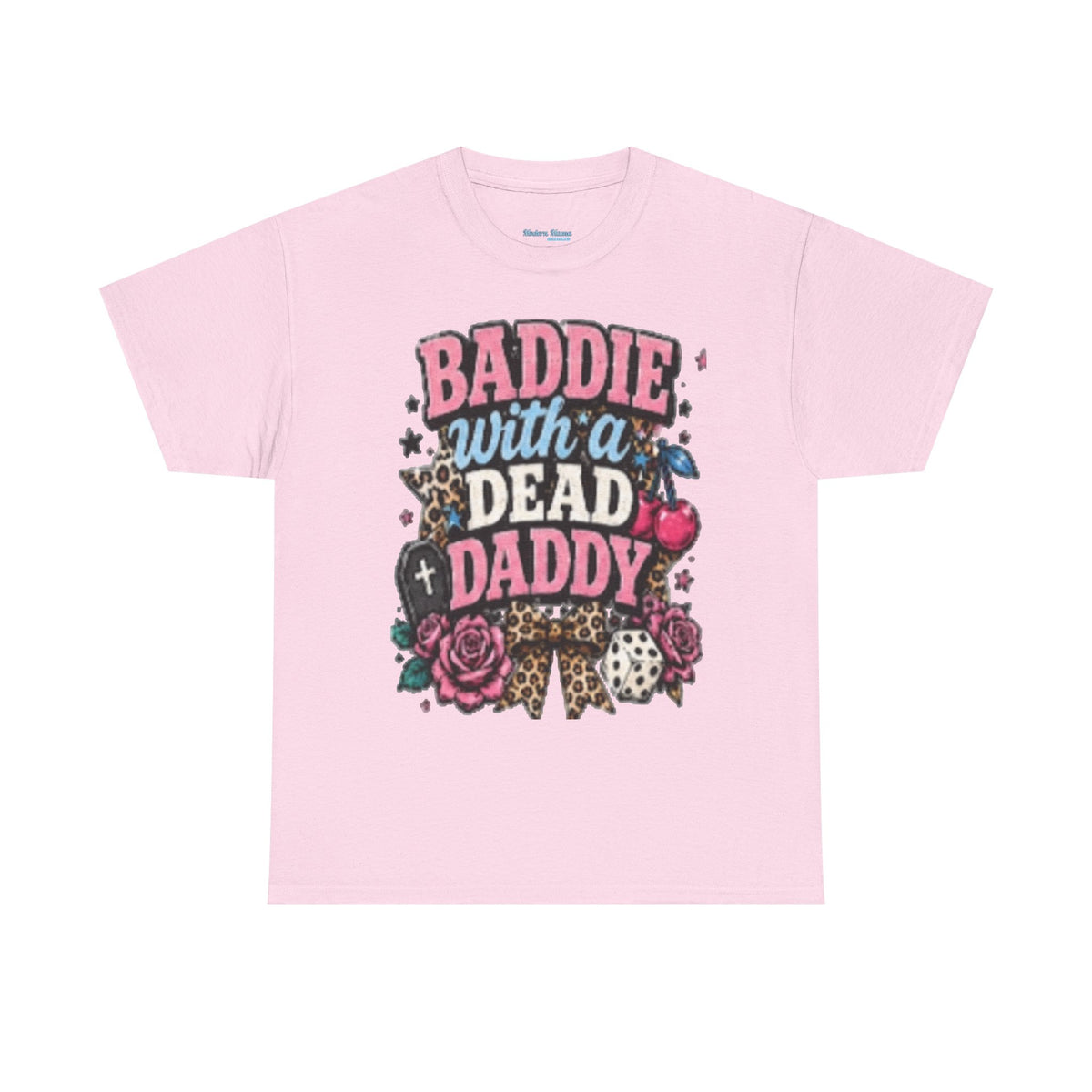 Baddie With a Dead Daddy Tee — Edgy Gothic Floral Graphic T‑Shirt