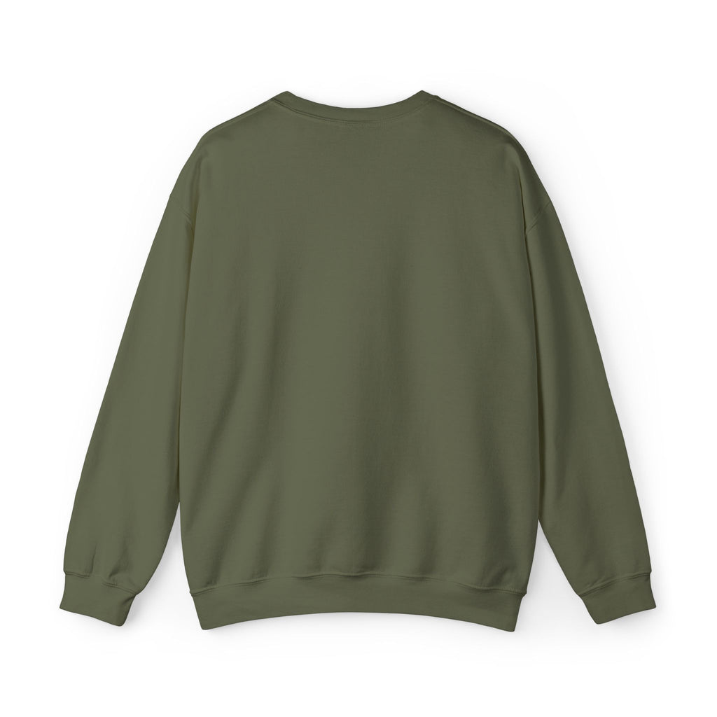 Minimalist Black Crewneck Sweatshirt with Subtle Center Text