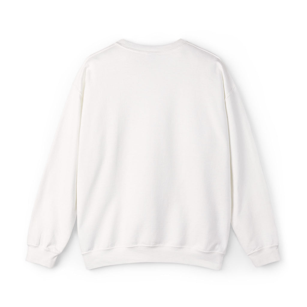 White Minimalist Crewneck Sweatshirt with Subtle Quote Print