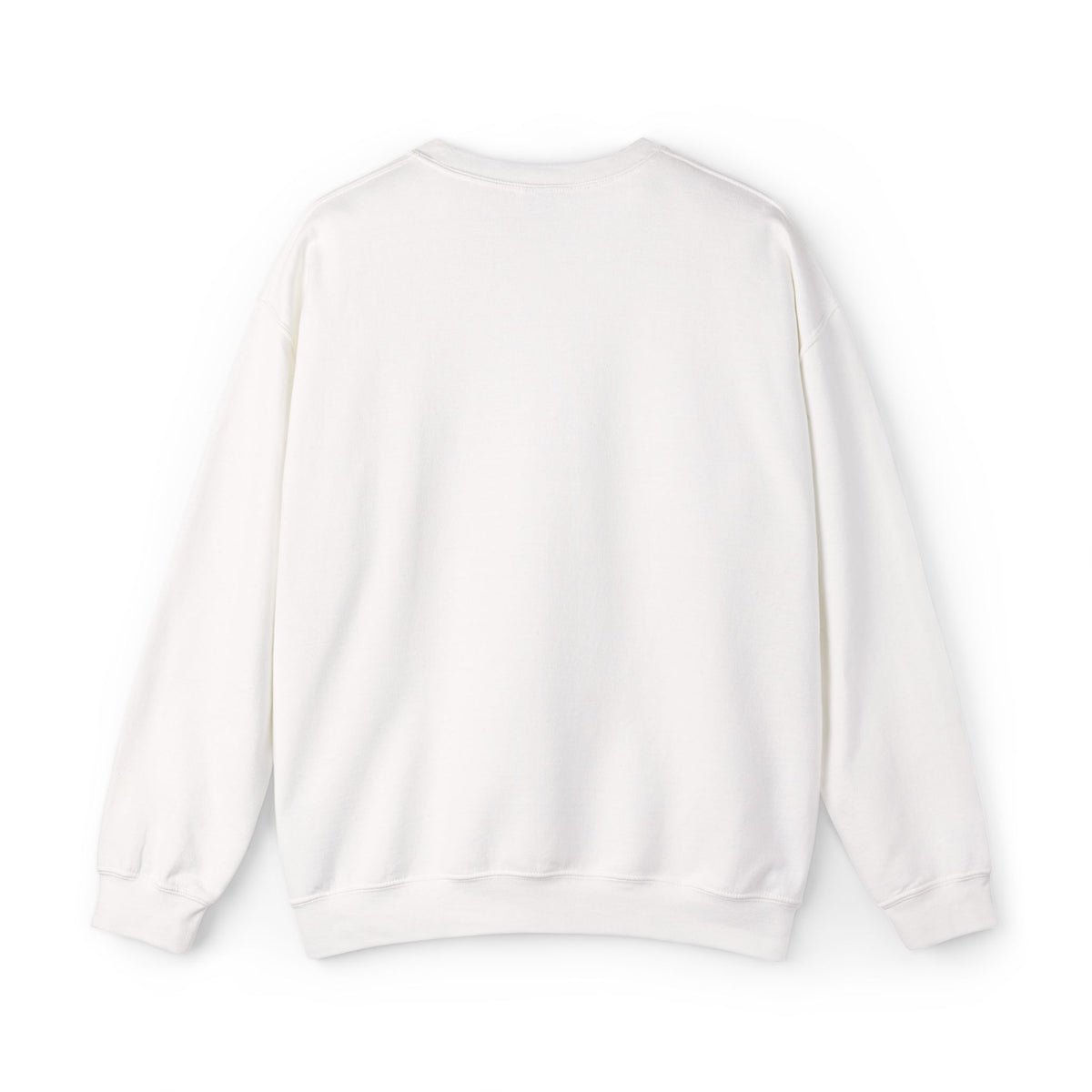 White Minimalist Crewneck Sweatshirt with Subtle Quote Print