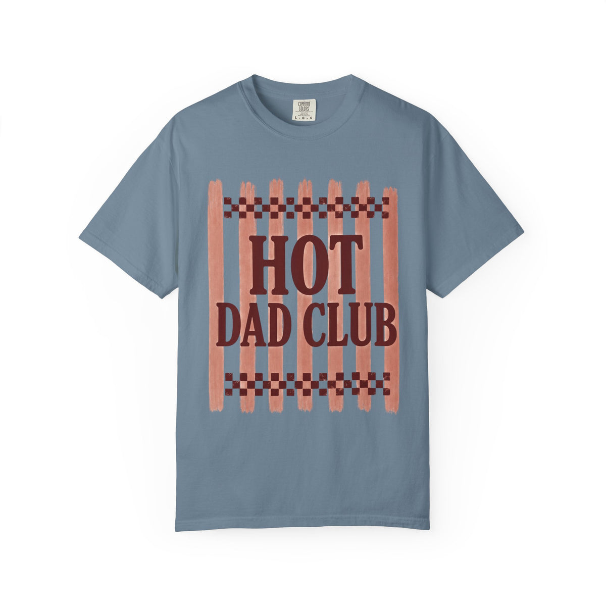 Hot Dad Club T-Shirt — Retro Check Fathers' Day Tee