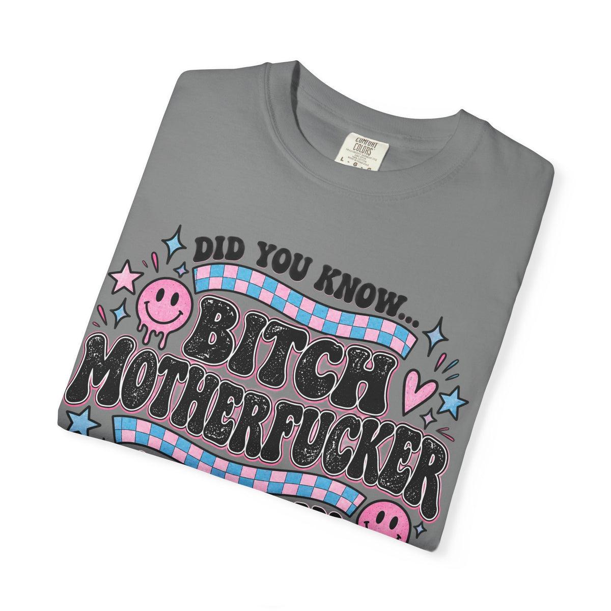 Graphic T-Shirt — “Did You Know... Bitch Motherfucker Is a Bad Word?” Retro Cute Statement Tee
