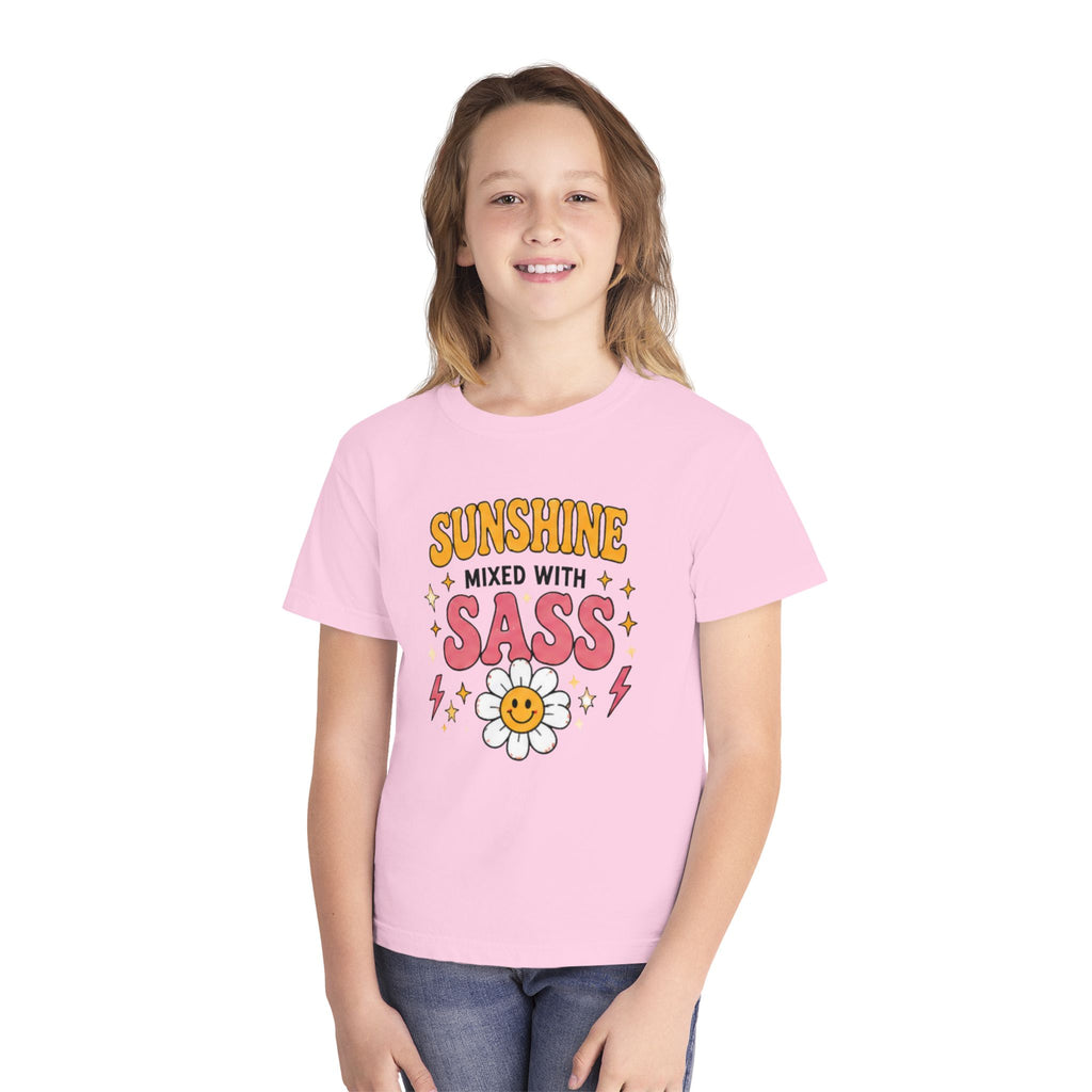 Youth Tee — "Sunshine Mixed With Sass" Daisy Graphic