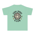 Cool Dudes Club Youth Tee — Retro Skateboard Smiley Checkered Graphic