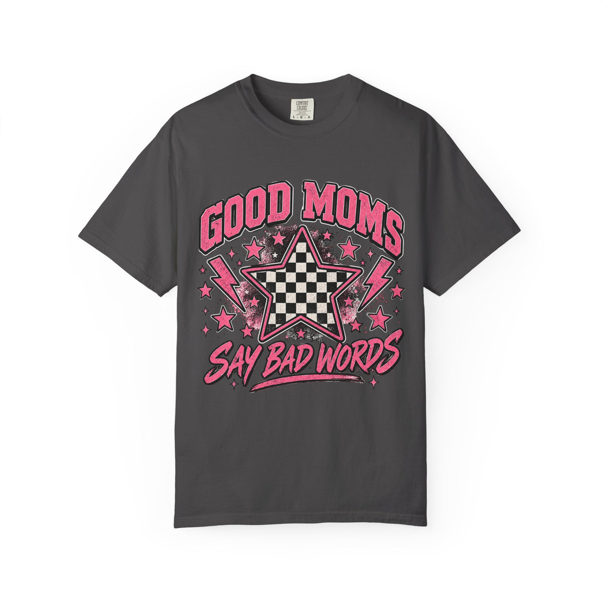 Good Moms Say Bad Words T-Shirt — Funny Retro Star Graphic Tee for Moms