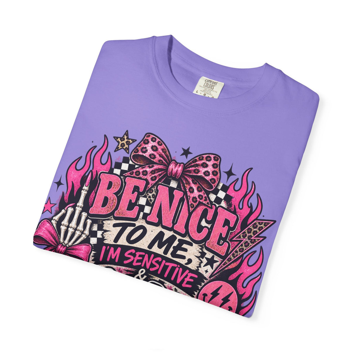 Be Nice To Me I'm Sensitive & Mean T-Shirt — Cute Punk Graphic Tee