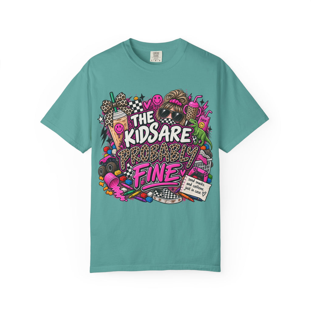 Funny Graphic T-Shirt — "The Kids Are Probably Fine" Retro Doodle Tee