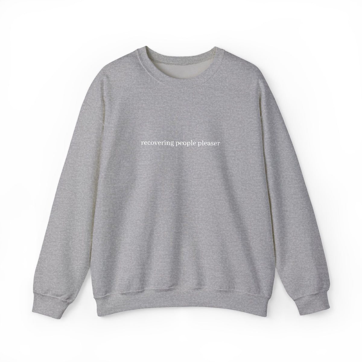 Minimalist Black Crewneck Sweatshirt with Subtle Center Text