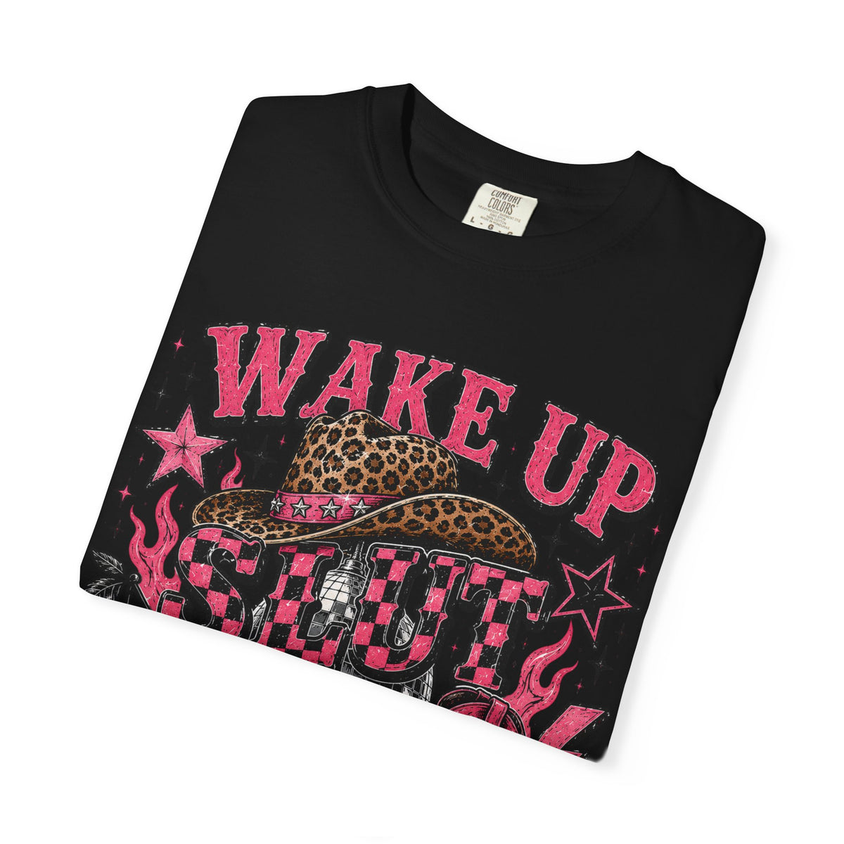 Wake Up Slut Graphic T-Shirt — 'It's Time to Sin' Retro Rockabilly Tee